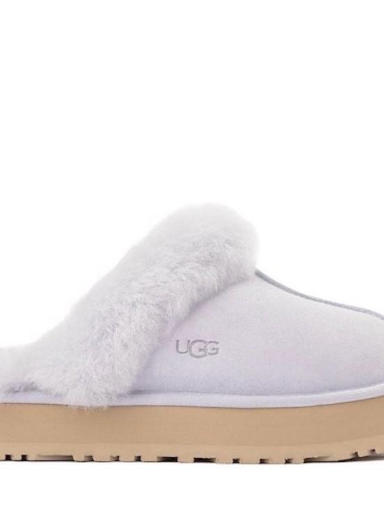 UGG Shoes - UGG Cream Shearling Slide with Tan Sole